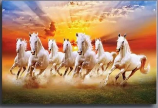 7 running horses for prosperity